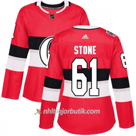 Dame Ishockey Ottawa Senators Tröja Mark Stone 61 Adidas 2017-2018 Röd Classic Authentic